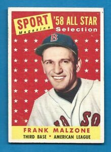 1958 Topps Baseball Card # 481 Frank Malzone - All Star -Ex