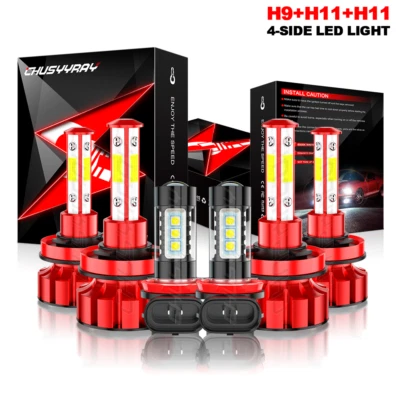 For Infiniti EX35 2008-2010 2011 2012 6000K LED Headlight + Fog Light Bulbs 6X - Image 1 of 4