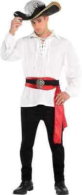 Camisa Pirata Marfil Caribe Traje Tú mismo Vestido Elegante Halloween Adulto Disfraz Foto 1 de 4