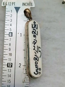 Vintage Tibetischer .925 Silber Anhänger Buddhist Om Mani Padme Hum Schmuck 1990er - Bild 1 von 10