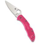 New Spyderco Pink Heals Delica Lockback Folding Poket Knife C11fppns30v