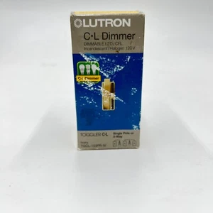 LUTRON TGCL-153PR-IV Toggler LED+ Dimmer Switch 150-Watt LED Single-Pole/3-Way - Picture 1 of 4