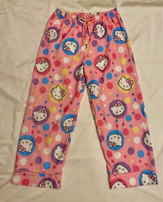 PANTALONES DE PIJAMA de Colección Hello Kitty Niñas-Niño 6/6X-Poliéster Suave Rosa-Cintura Elástica Foto 1 de 4