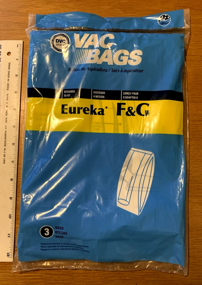 Pack of 3 Eureka F&G Vacuum Cleaner Bags DVC Brand - NEW - Image 1 of 4