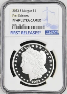 2023 S Prueba Dólar De Plata Morgan NGC PF 69 UC Primeras Ediciones FR - Imagen 1 de 2