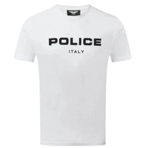883 Police Mulloy Printed Logo White T-Shirt - Picture 1 of 3