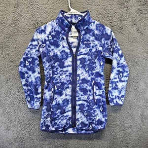 Columbia Frozen II Fleece Jacket Kids Girls Medium 10-12 Blue Disney Elsa Zip Up - Picture 1 of 7