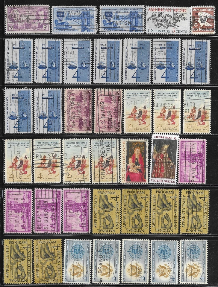 US Slogan Station SOTN Cancels United States Packet of 40 Stamps Collection  3 - Image 1 of 1