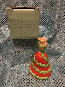 Avon 1991 Porcelain Christmas Bell "Garland Of Greetings" with Original Box - Picture 1 of 1