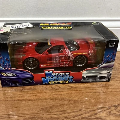 Muscle Machines 1:18 Diecast 03 Acura NSX Red New California Dragspec  - Image 1 of 4