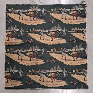 Old Time Baseball Tapestry Upholstery Sample Sewing Fabric 25" x 24" Vntg 1991 - Picture 1 of 3