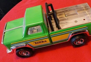 Tonka 1980 Green & Yellow Jeep Pressed Steel Made In USA Vintage Toy - Picture 1 of 6