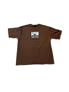 Vintage Volcom braun Kurzarm Kaffee Parodie Grafik T-Shirt Größe 2XL - Bild 1 von 5