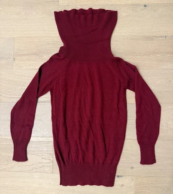 Suéter de cuello alto rojo Spiegel para mujer - talla S - mezcla de acrílico/lana Foto 1 de 4