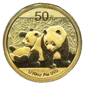 1/10 oz 50 Yuan China Goldmünze Panda 2010 in Kapsel, P0569 - Picture 1 of 2