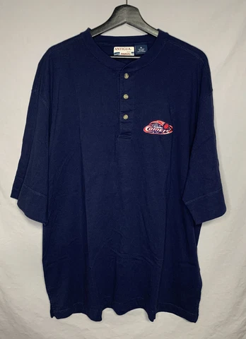 Houston Comets Men’s Antigua Button Up Shirt Navy Size XL Cover