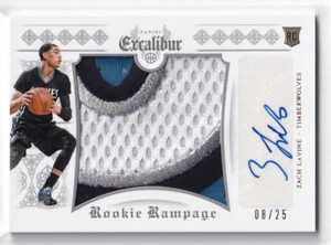 Zach LaVine 2014-15 Panini Excalibur /25 Auto Rookie Rampage RPA RC Patch Wolves - Picture 1 of 2