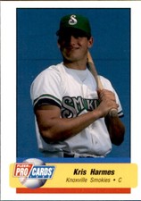 1995 Knoxville Smokies Fleer/ProCards 43 Kris Harmes Lancaster Pennsylvania Card