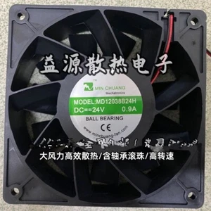 1 PCS MIN CHUANG Fan MD12038B24H DC24V 12038 12cm 2 Wire ball cooling fan - Picture 1 of 1