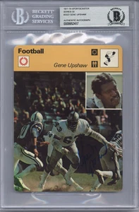 GENE UPSHAW SIGNED #33-22 SPORTSCASTER CARD RAIDERS ENCAPSULATED BECKETT BAS - Picture 1 of 1