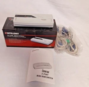 INTELLINET KVM SWITCH 2 PORT, KOMPAKT MIT KABELN, STEUERN 2 COMPUTER 1-MSE & KYBD - Bild 1 von 6