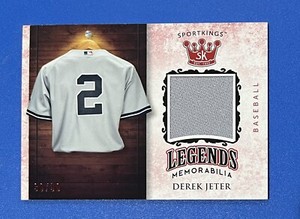 2018 SportKings Derek Jeter patch card no. LSM-6 Legends Memorabilia 🔺 #’d /50