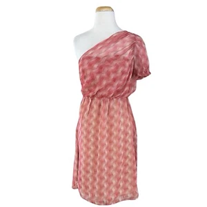 ARK & CO women’s pink one-arm striped sleeveless dress Sz M - Picture 1 of 4