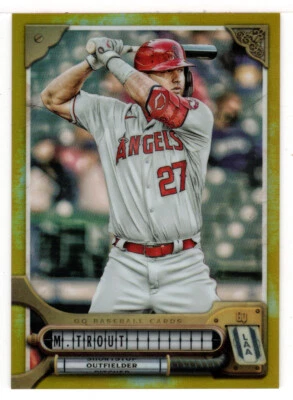 Mike Trout - 41/50 Chrome Gold (Baseball Card) 2022 Topps Gypsy Queen # 72 MT - Image 1 of 2