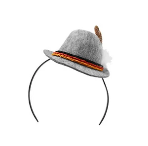 Adult Mini Oktoberfest Hat Headband Lederhosen Costume German Alpine Hat - Picture 1 of 17