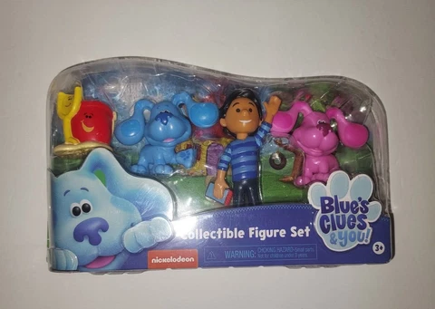Nickelodeon BLUE'S CLUES Collectible 4 Piece Figure Set NEW & SEALED Cover