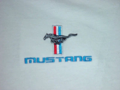 Mustang Custom Embroidered Medium 50% Cotton 50% Polyester T-Shirt New - Image 1 of 2