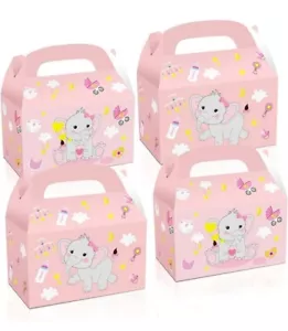 24 Pcs Baby Shower Elephant Gable Gift Boxes Pink Girl Gender Reveal Party - Picture 1 of 3