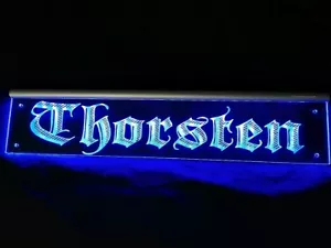 Thorsten LED Namensschild oder dein Name LKW Truckerschild personalisiert Thor - Picture 1 of 12