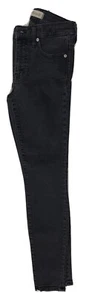 Pantalones de mezclilla ajustados para mujer Madewell talla 25 negros de algodón elásticos de altura alta - Imagen 1 de 6