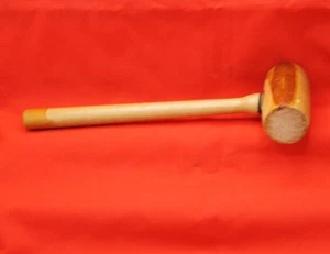 Vintage Wooden Hammer Mallet Primitive Tool 10.5" length - Picture 1 of 9