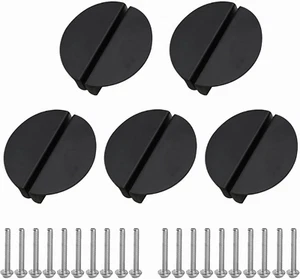 10-Pack Semicircle Cabinet Handles Hole Centers 2.5 Inch(64Mm), Black Half Circl - Picture 1 of 12