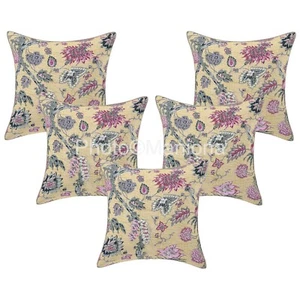 Funda de almohada de decoración floral bohemia con cojín artístico Boho 5 piezas - Imagen 1 de 5