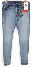 DIESEL D-Amny-X 069LH Men Jeans W36/L34 Skinny Fit Washed Blue Cotton Stretch