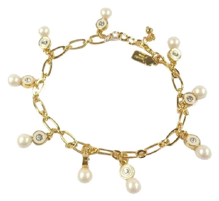 Brazalete Kate Spade O0ru1446 Perly Delight Charm Crystal Cadena Dorado Nuevo con Etiquetas Foto 1 de 1