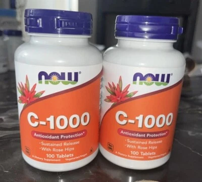 NOW Foods Vitamina C-1000 Liberación Sostenida, 100 Comprimidos. Pack de 2 Foto 1 de 4