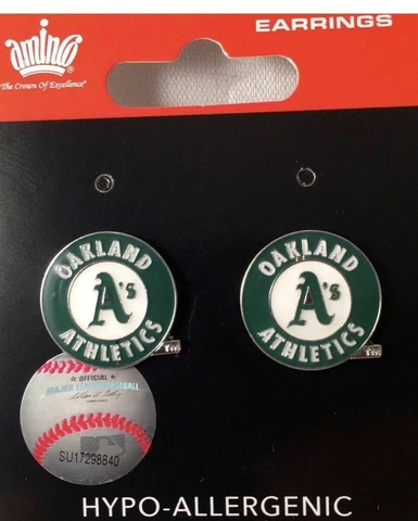 Aminco MLB Oakland Athletics Stud Earrings Cover