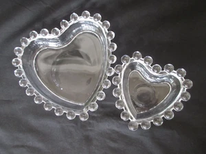 Candlewick Set of 2 Heart Shaped Dishes, Multi-Purpose, Great Condition - Picture 1 of 5