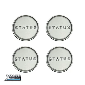 4 x Status Alloy Snap In Wheel Center Cap Gloss Silver 1006-54LSP - Picture 1 of 1