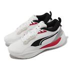 Puma Playmaker Pro Plus White For All Team Red Men Basketball Shoes 379156-01