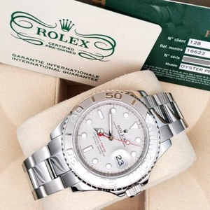 2007 Rolex Yacht-Master 40mm Platinum Bezel Steel 16622 Box Papers/Service 2024 - Picture 1 of 8