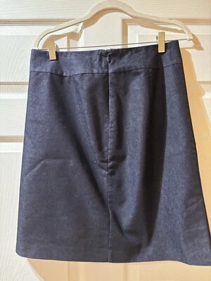 "Falda lápiz vaquera Merona talla 8 longitud 22"" forrada abertura cierre de cremallera" Foto 1 de 4