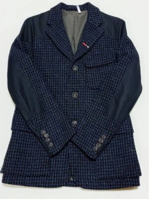 Nigel Cabourn Harris Tweed 8037-11-80500 JACKET mens Size 44 navy blue wool - Image 1 of 4