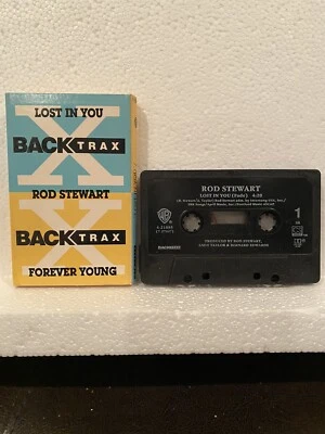 BackTrax Cassette Single.  Rod Stewart.  Lost In You. Forever Young. Warner Bros - Image 1 of 4