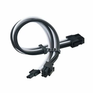 Silverstone PP07E-PCIBW (Black/White) PCI-E 8(6+2)Pin (M) to PCI-E 8Pin(F) Cable - Picture 1 of 4