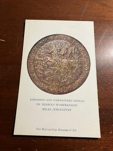 Geprägtes Damaszener Schild De Negroli Handarbeit Mailand Met Vintage Kunst Postkarte - Bild 1 von 2